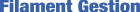 logo filament typo bleue