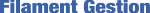 logo filament typo bleue